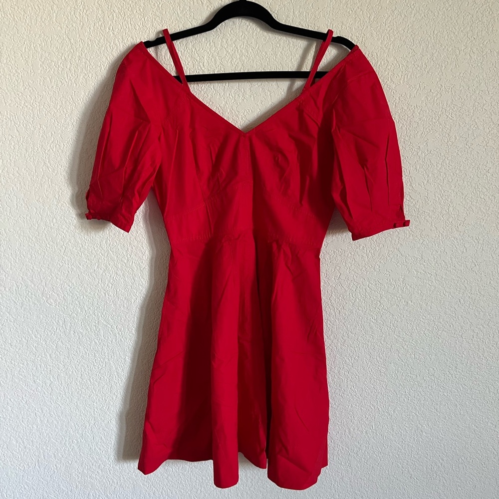 Off The Shoulder Red Mini Dress